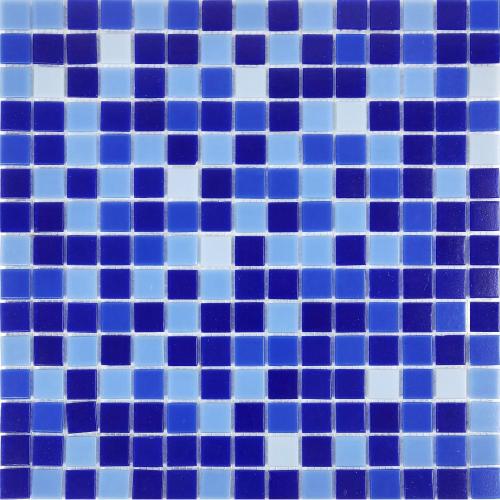 Классический бассейн Мозаика из стеклянной плитки темно-синего цвета