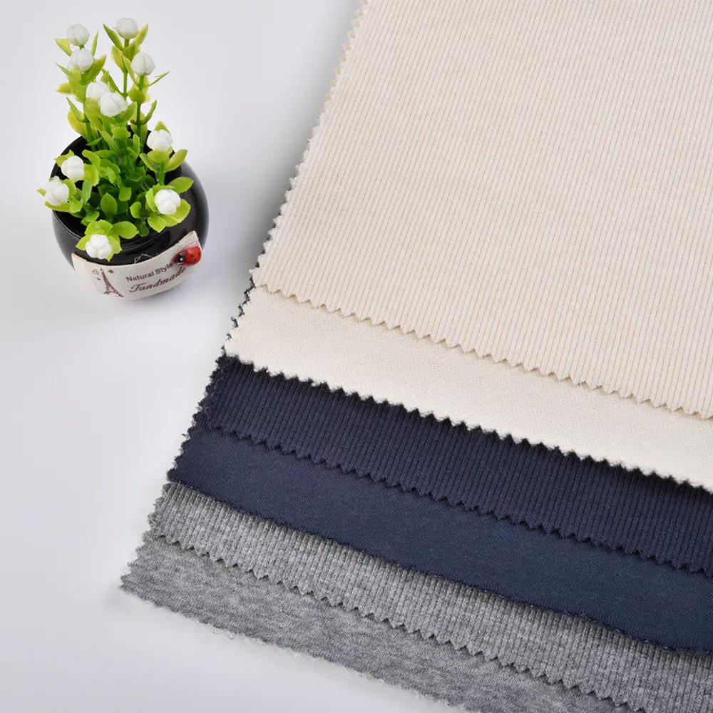 ขายส่งผ้าขนแกะเทอร์รี่ CVC เพื่อการผลิตเสื้อกันหนาวหมวกที่สะดวกสบาย