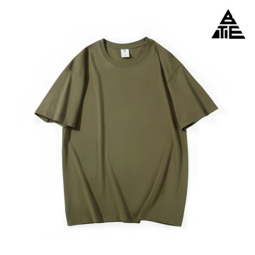 T-shirt solid color round neck short sleeved