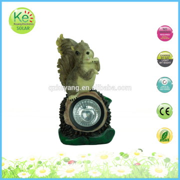 Squirrel on the stump solar powered led street spot light