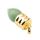 Lámpara natural Bombilla de piedras preciosas Verde Avetnurina Colgante Chapado en oro