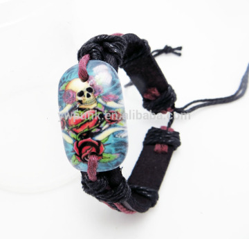 adjustable Troy Stanley costume ideas women lucky bracelet real cow leather