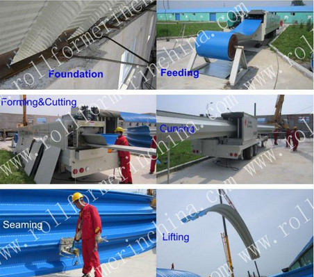 Hydraulic Sanxing K Q Span Bending Roof Forming Machine