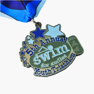 Custom Metal Annual Youth Triathlon Medal