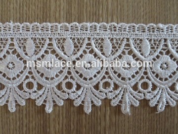 Polyester or 100% cotton water dissolving lace trim
