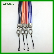 Custom logo double sided braid lanyard