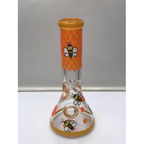 Glazen Bong Bongs met Prachtig Oranje Bijenpatroon