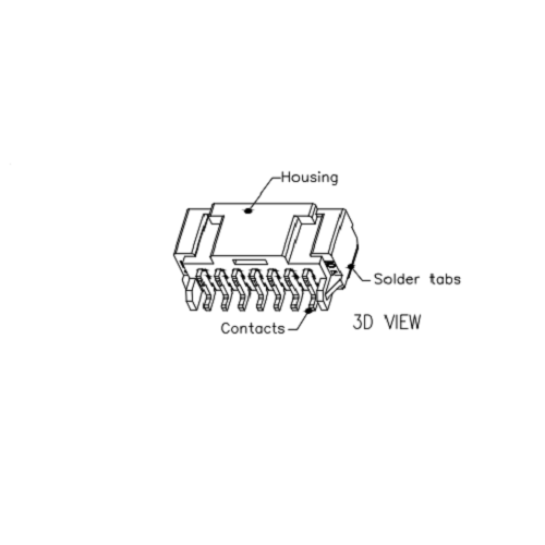 AW2013R-MX-XP 2,00 мм шаг 90 ° SMT-разъем