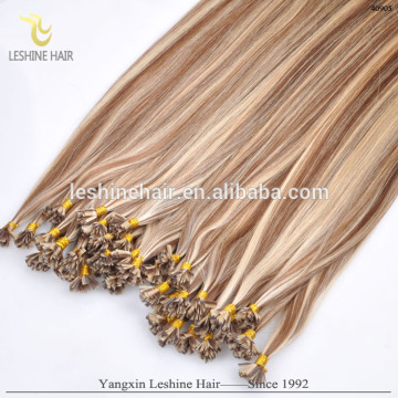 Flat tip hair extensions 1g/strand flat tip pre bonded human hair extensions