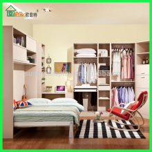 Adjustable storage wall beds with desk