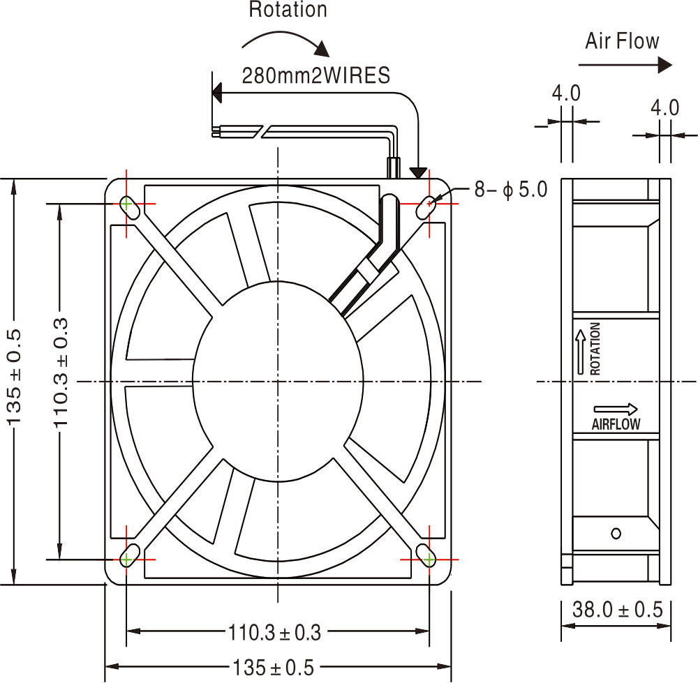 Ventilateur axial AC AC axial fan