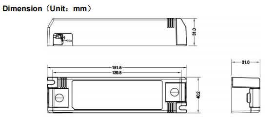 60W ECO святлодыёдны драйвер пастаяннага напружання 60W ECO Constant Voltage Led Driver