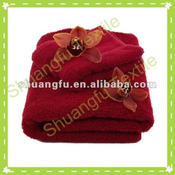 100% cotton woven red lovers hotel towels set