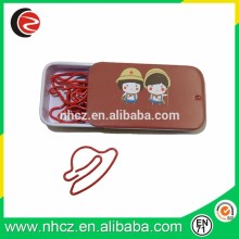 hat shaped metal spring paper clip