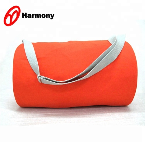 Round shaped orange canvas promotion sport duffel bag