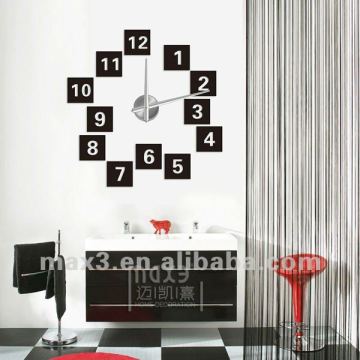 Foshan Wall Clock Home Decorative 3D Large Size 3D Wall Sticker Clock