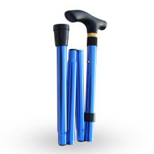 Folded cane flexible aluminum walking cane