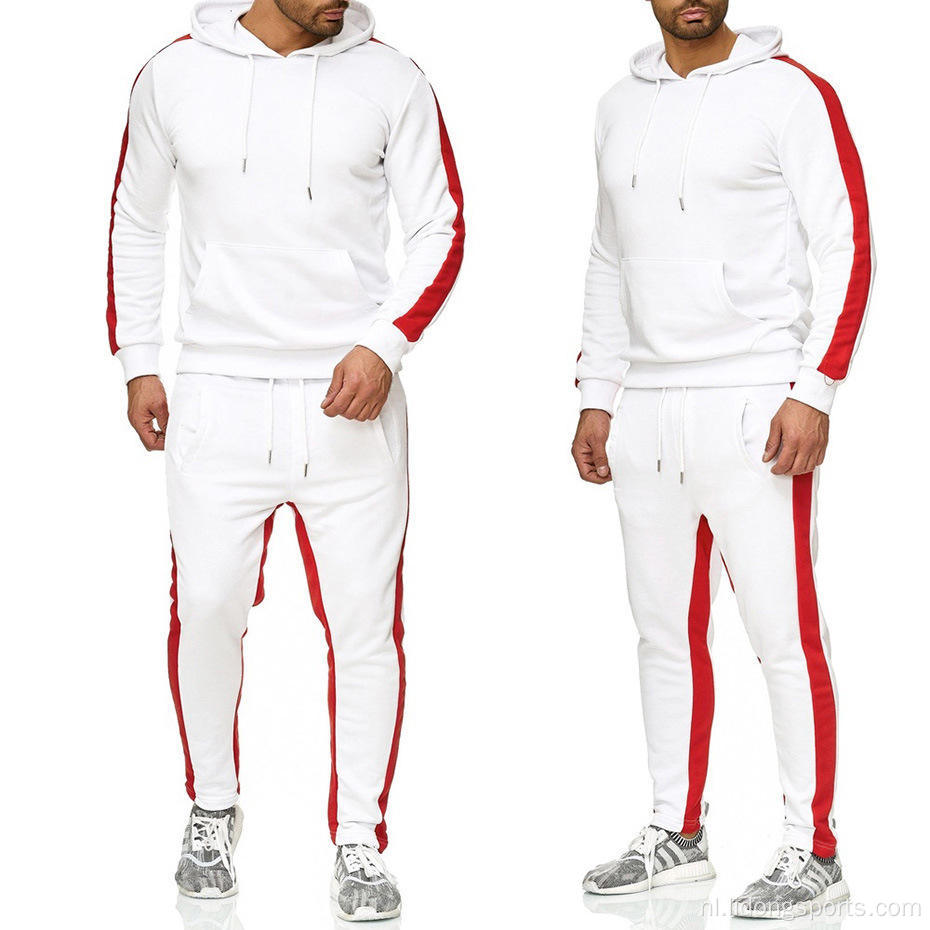 Aangepast logo groothandel mannen sweatsuit sets jogging pakken