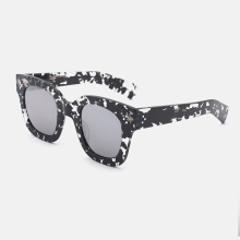 Square Thick Acetate Unisex Sunglasses 25A8029