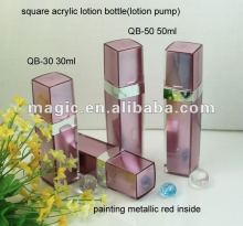 30ml,50ml square empty lotion bottles body lotion bottle square plastic bottle