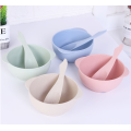 Wheat straw fiber baby bowl set