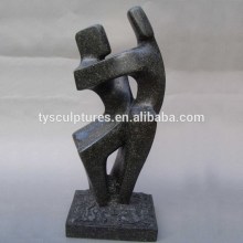 Stone abstract erotic boy and gril insinuating granite intense love couple statue