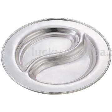 Silver plated S shape plate