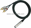 DR Serie Dual RCA / Cinch-Kabel Stereo Klinkenbuchse