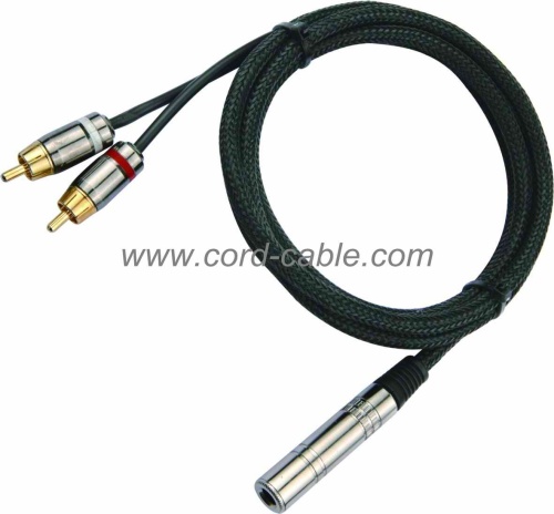 DR loạt Dual RCA để cáp RCA Stereo Jack ổ cắm