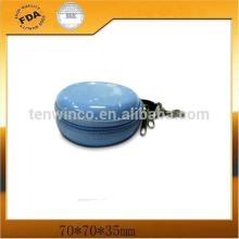 Round Coin Tin Boxes/Unique Small Zippered Coin Saving