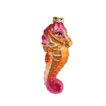 glass seahorse ornament