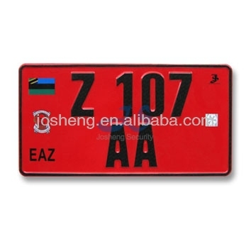 high security car license plate