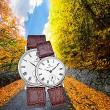 Высококачественные часы из нержавеющей стали, кварцевые часы для любовников 70030