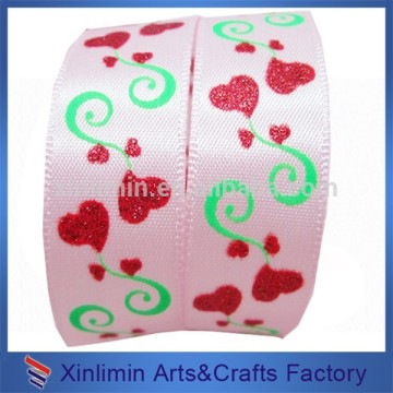 Character colorful printed logo 50mm single face satin ribbon