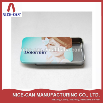 Sliding business name card tin box