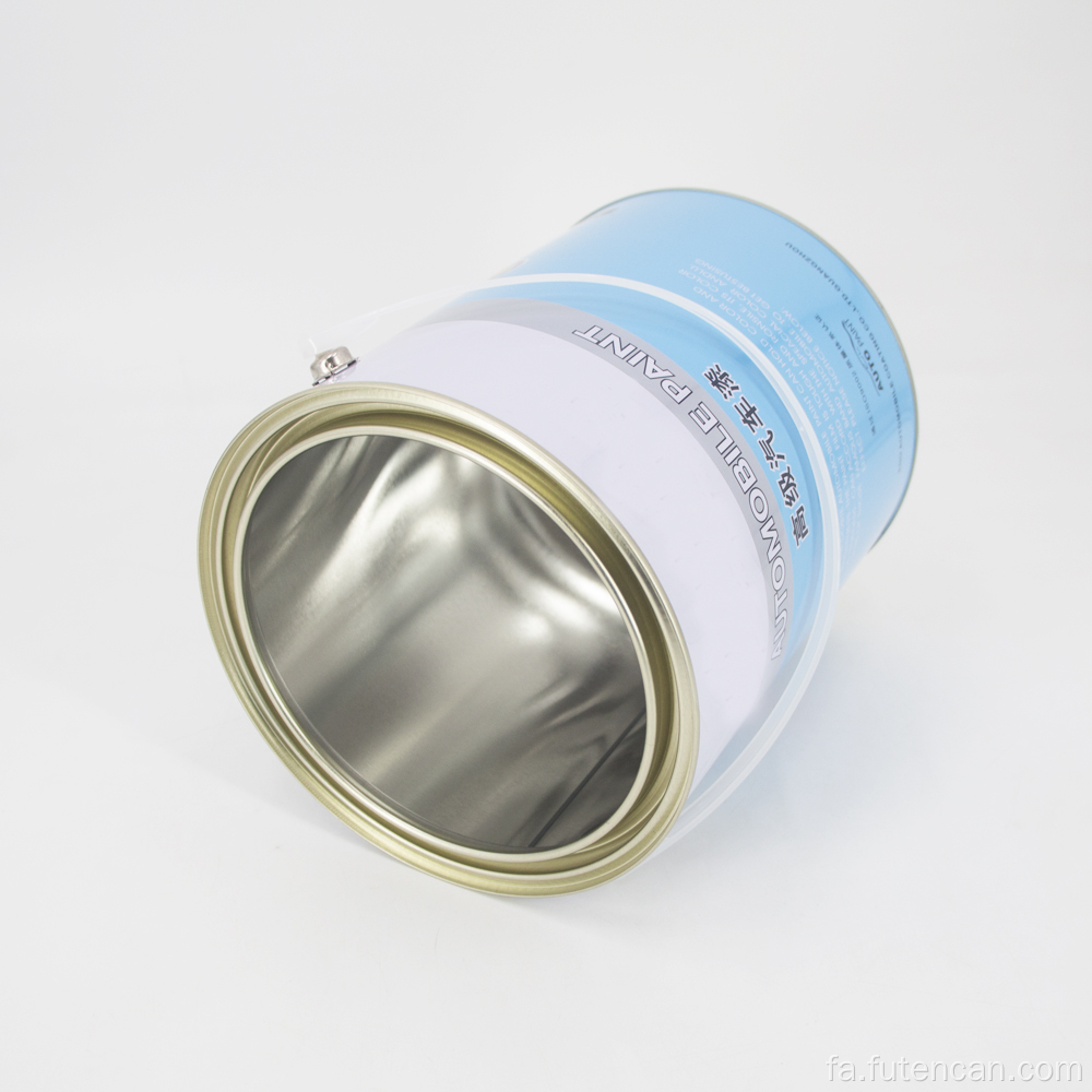 قوطی حلبی رنگ گرد 4 لیتری خالی