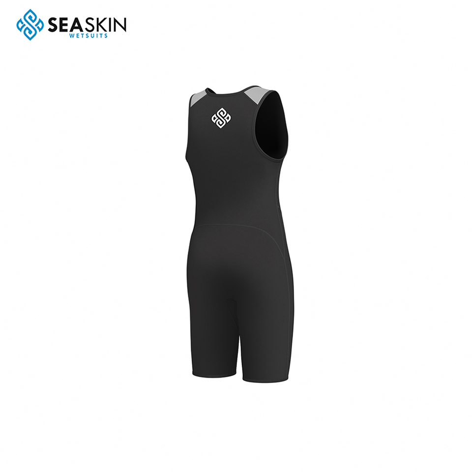 Seaskin Erkekler Kolsuz Sörf Wetsuit Yaz Su Sporları