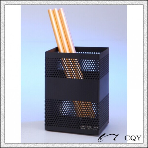 metal mesh square punched sheet metal pen holder