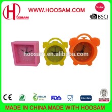 2015 Hot Sale Artistic Design Novelty New Kid's Lovely Portable Silicone Mini Desk Clock