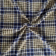 Knitted Check Pattern Wool Tartan Fabric