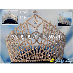 Big Size Gold Rhinestone Pageant Crowns