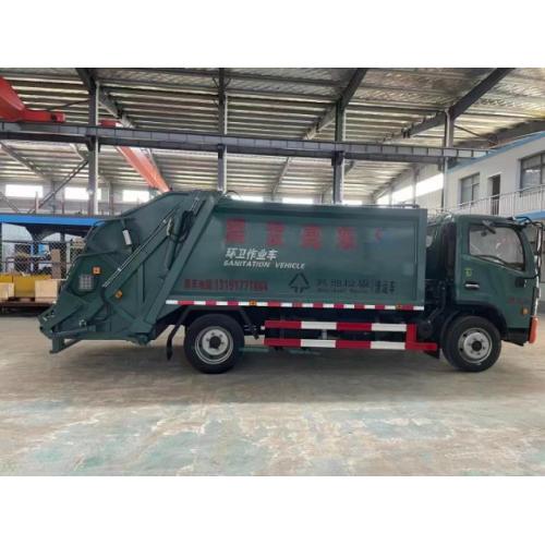 Dongfeng 5-8m3 Compactor Garbage Trucks ใช้รถบรรทุกถังขยะ