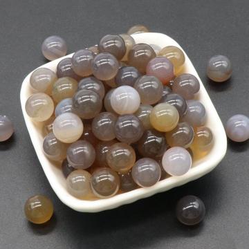 16MM Grey Agate Chakra Balls for Meditation Home Decoration