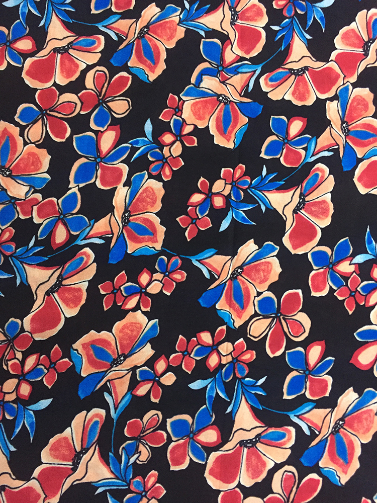 Flower design Rayon Challis 32S Printing Fabric