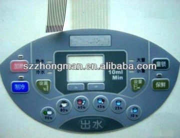 Water heater membrane switch