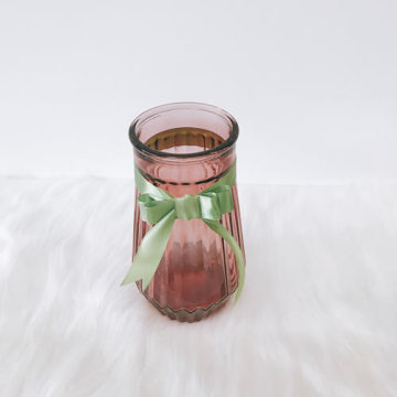 Color transparent glass vase