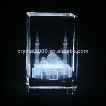 3D laser Crystal Building fengshui building crystal model