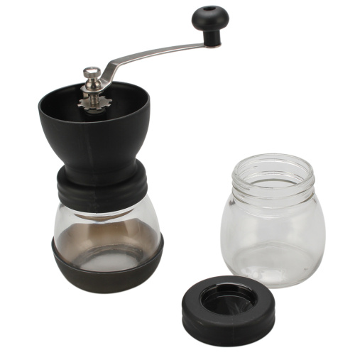 Manual Coffee Grinder With Glass Bottom
