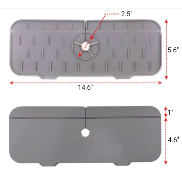 Aangepaste siliconen kraan splash catcher kraan absorberende mat