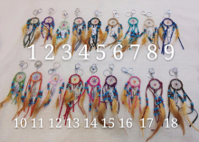 Dream Catcher, 4.5 cm Indian Dream Catcher, Feather Bag & Key Ring Hanger Lobster Dream Catcher Handmade Decorate Jewelry PT2209